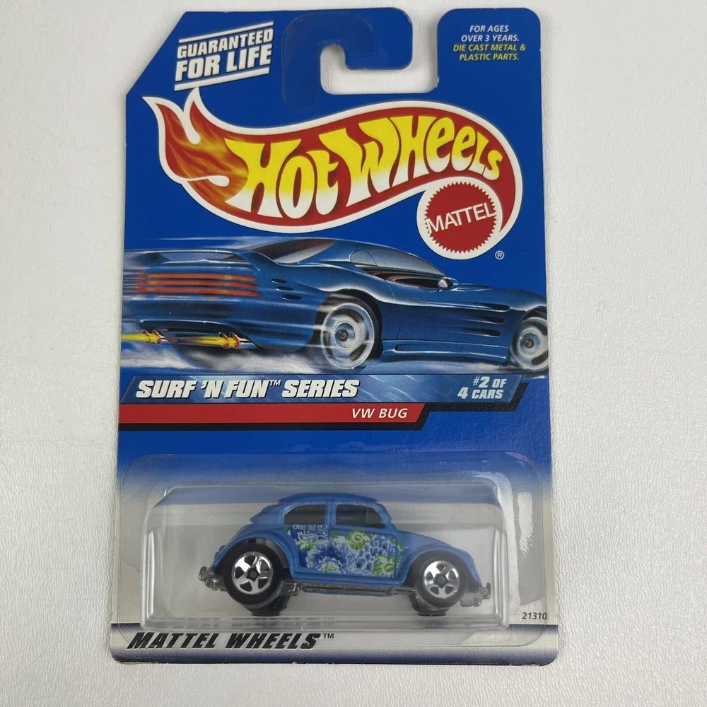 1999 Hot Wheels Surf N Fun VW Bug 2 Of 4 5 Spoke Hub Wheels Mattel